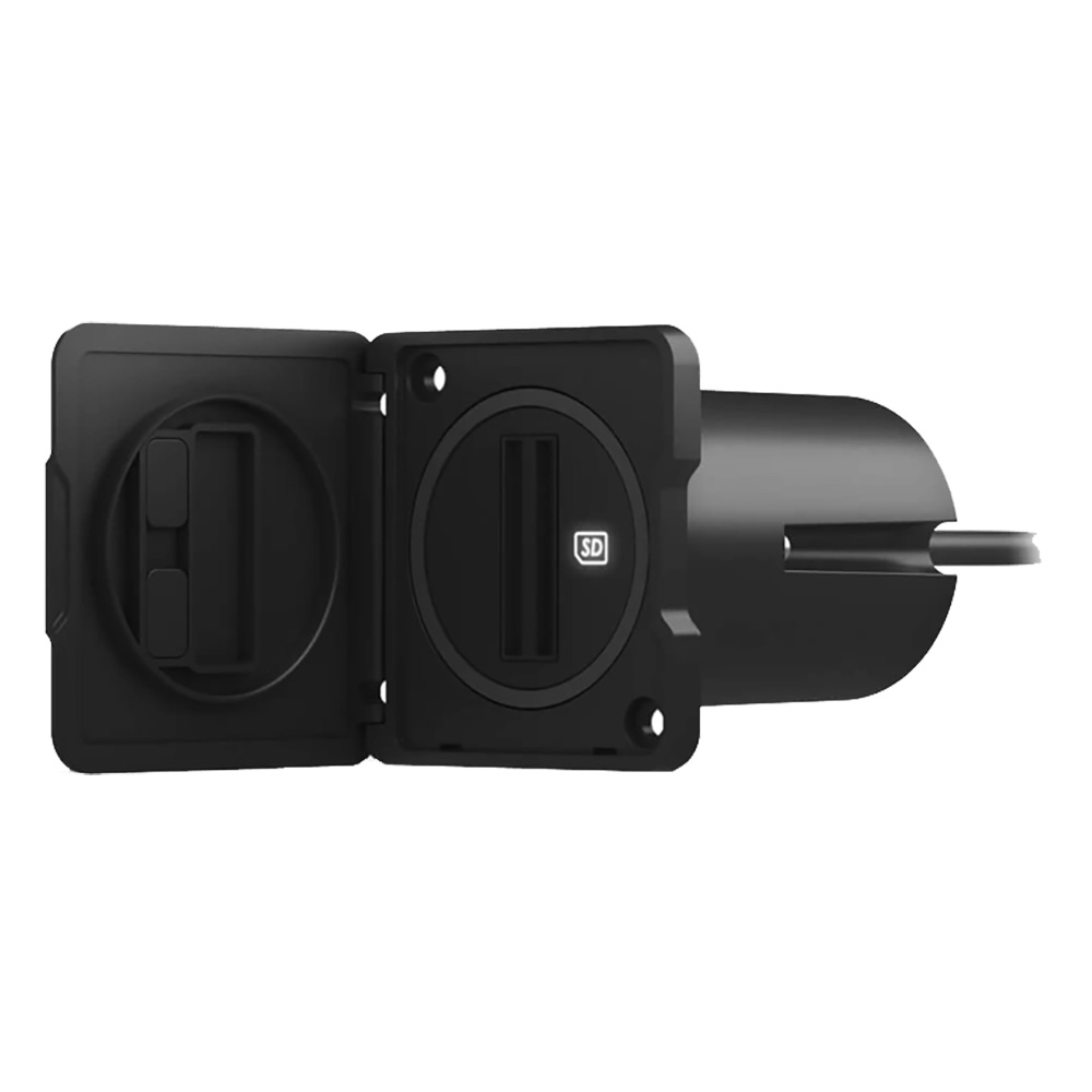 Black panel mount SD card reader