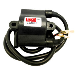 Ignition coil with attached wires and connectors
