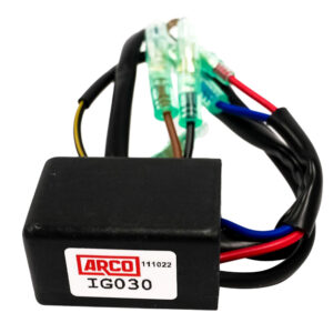Wiring harness with labeled black box component.