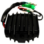 Motorcycle voltage regulator rectifier with wires