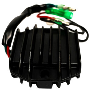 Motorcycle voltage regulator rectifier with wires