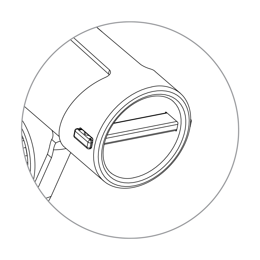 Illustration of a cylindrical mechanical part.