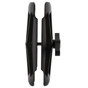 Black V-brake caliper bicycle part close-up
