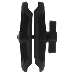 Black rubber boat roller, side view