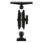 Adjustable black double socket arm mount system