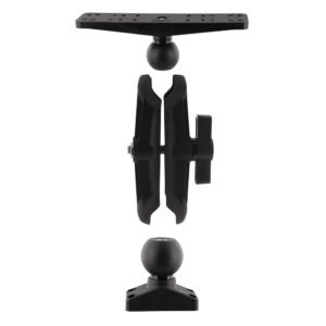 Adjustable black double socket arm mount system