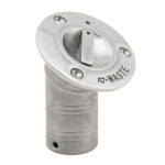 Stainless steel boat waste deck fitting