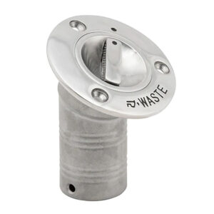 Stainless steel boat waste deck fitting