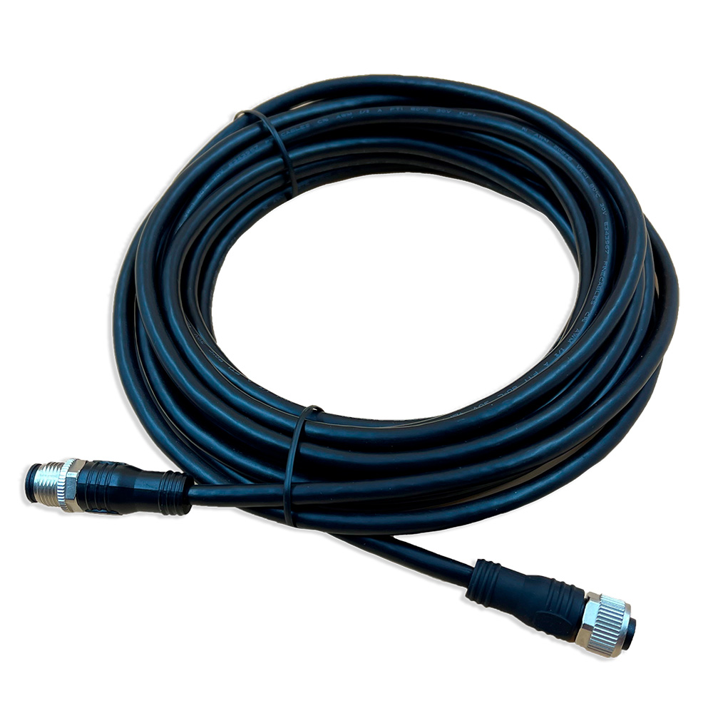 Black coaxial cable with connectors