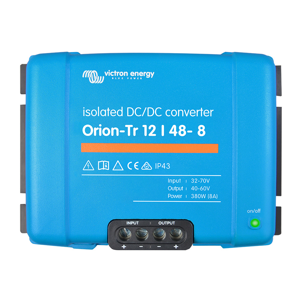 Blue Victron Energy DC-DC converter front view