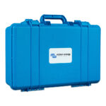 Blue carrying case with Victron Energy logo