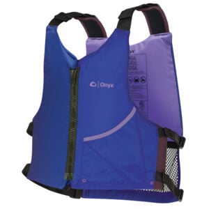 Purple Onyx life jacket with front zipper.