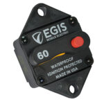 Egis 60A waterproof circuit breaker, ignition protected.