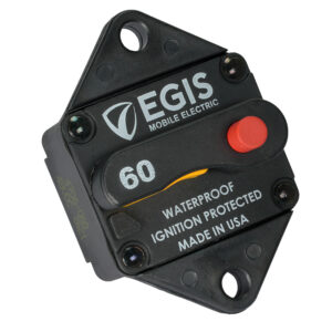 Egis 60A waterproof circuit breaker, ignition protected.