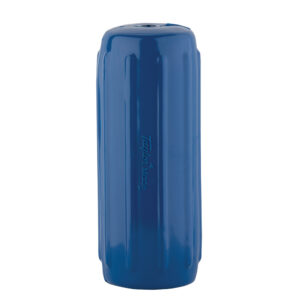 Blue boat fender for marine protection.