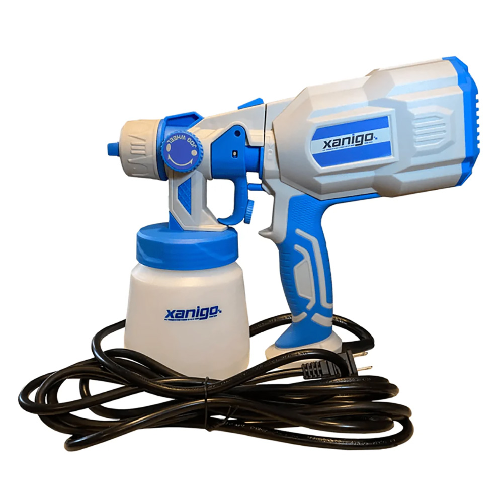 Portable electric paint sprayer with cord