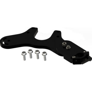 Black bracket with screws for assembly