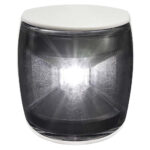 Bright LED night light, black casing, white lid.