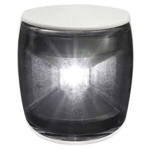Bright LED night light, black casing, white lid.