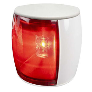 Red emergency alarm light with white casing.