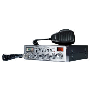 CB radio with microphone and controls