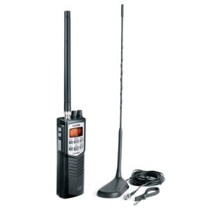 Portable radio scanner with antenna