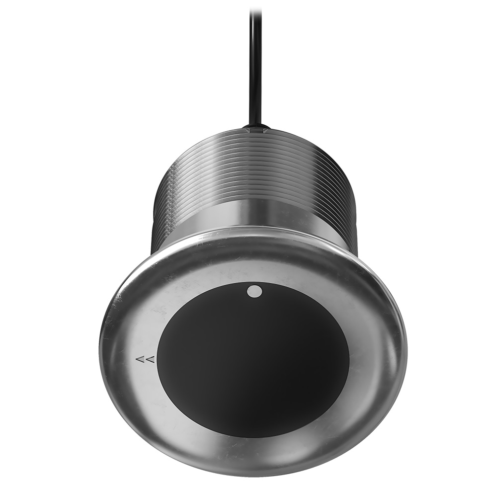 Metal industrial sensor with cable connection.