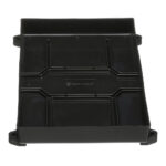 Black plastic rectangular tray, storage container