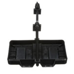 Black automotive battery hold down tray
