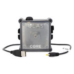 OLAS Core maritime safety device with USB cable.