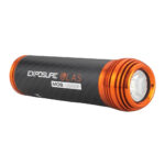 Exposure OLAS MOB Carbon flashlight, orange and black.