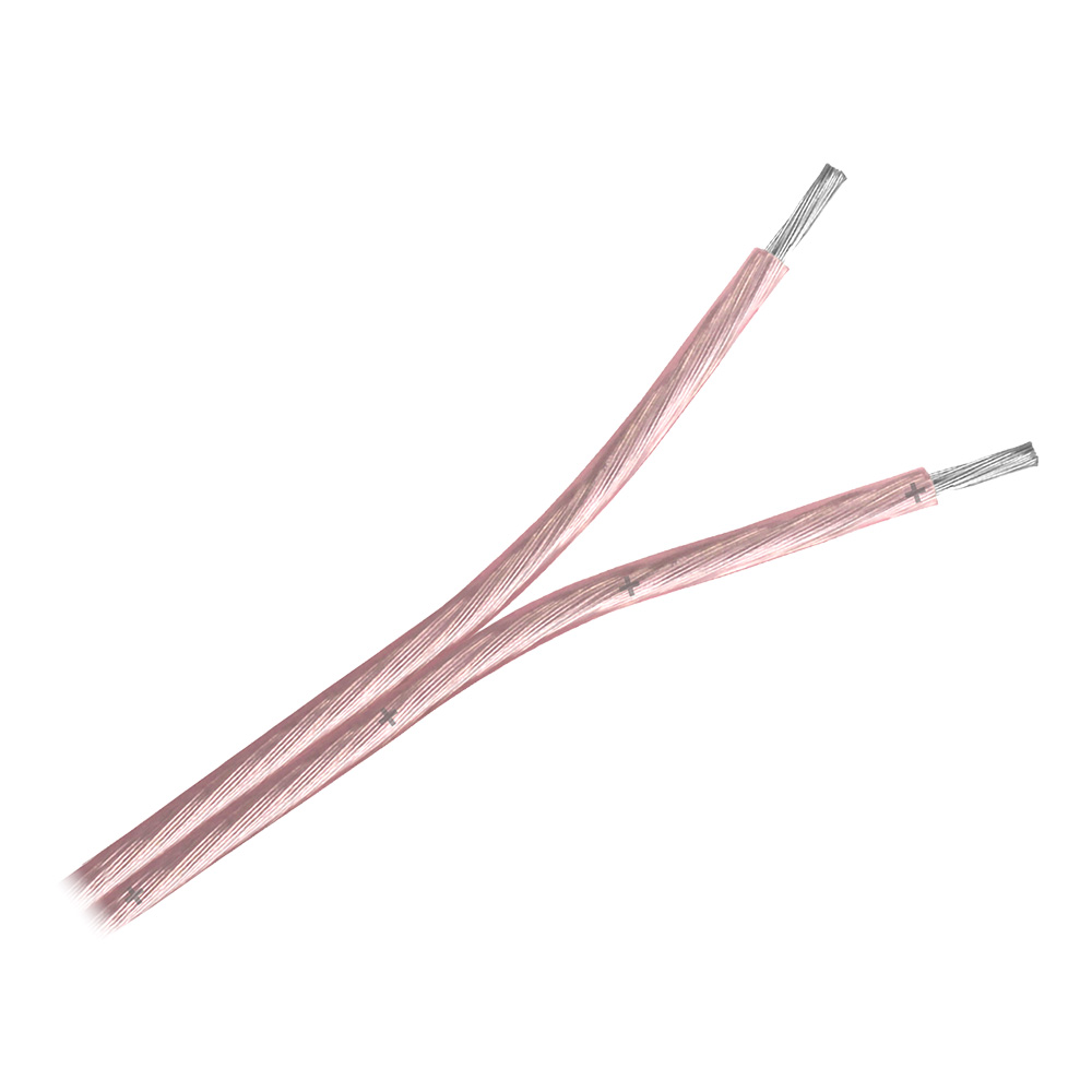 Transparent speaker wire with copper strands
