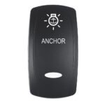 Black anchor switch with icon