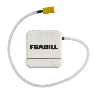 Frabill portable aerator with tubing and foam block.