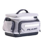 Gray Plano tackle bag with multiple pockets.