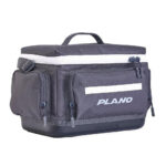 Gray Plano cooler bag with multiple compartments.