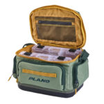 Green Plano tackle bag with storage compartments