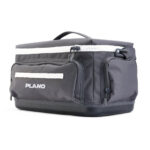 Gray Plano tackle bag with zippers and handle.