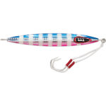 Colorful fishing lure with double hooks.