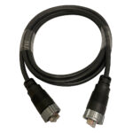 Black coaxial cable with connectors