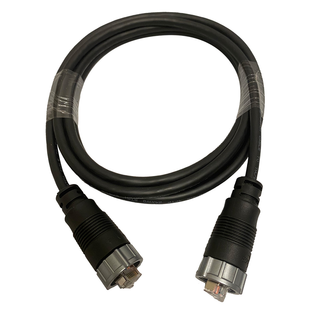 Black coaxial cable with connectors