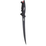 Black fillet knife with ergonomic handle