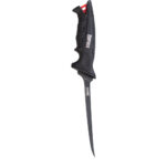 Black fillet knife with ergonomic handle