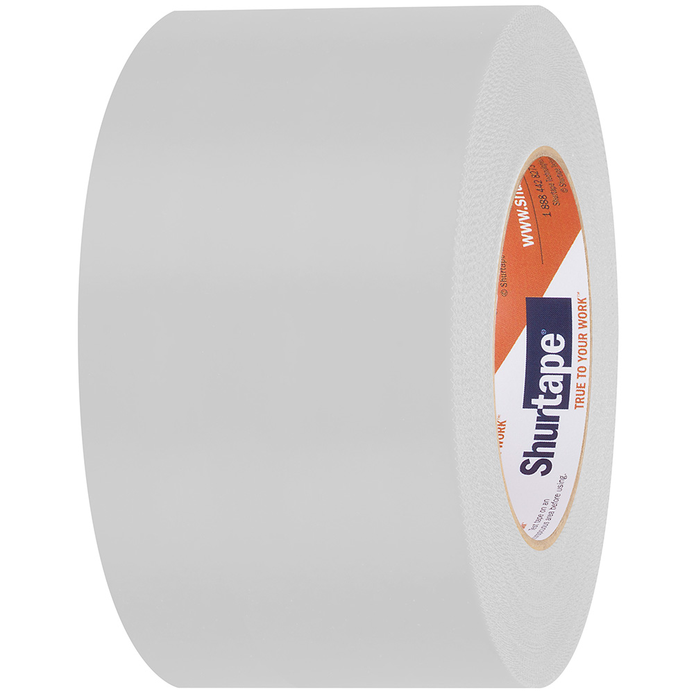 Gray duct tape roll, Shurtape brand.