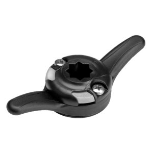 Black star-shaped hand tool with handle