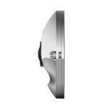 Side view of a sleek security camera.
