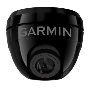 Garmin black camera lens with logo