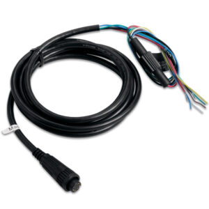 Black coaxial cable with multicolored wires