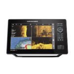 Fish finder display with sonar and maps