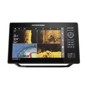 Fishfinder with multiple sonar display and controls